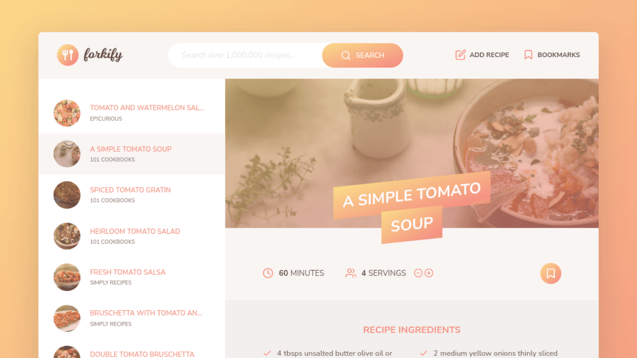 Forkify Recipe App screenshot