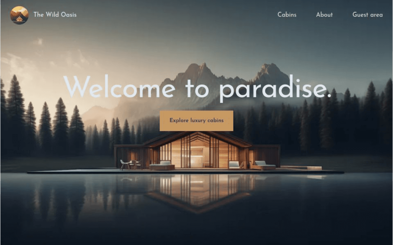The Wild Oasis - Customer Website screenshot